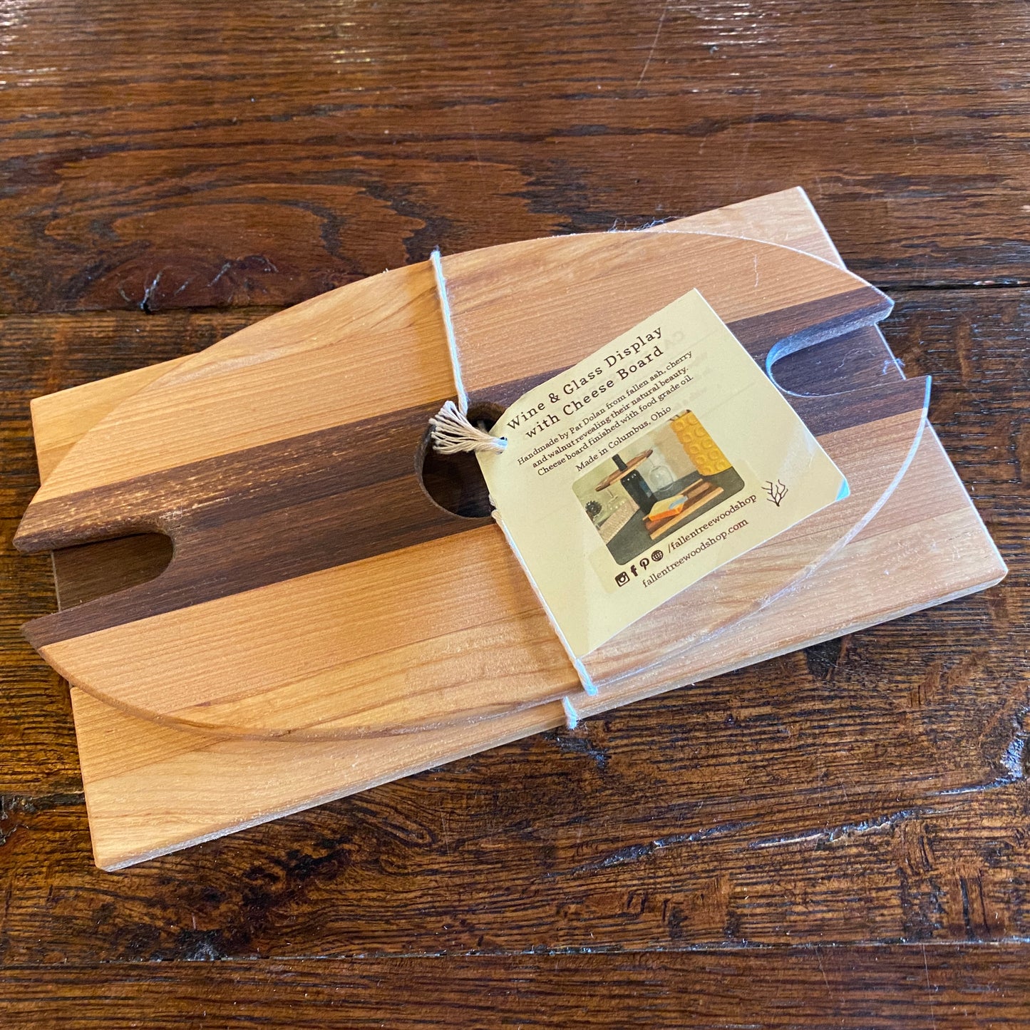 Fallen Tree Wooden Wine Holder and Cheese Board