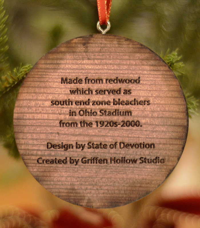 Cursive Ohio Ornament